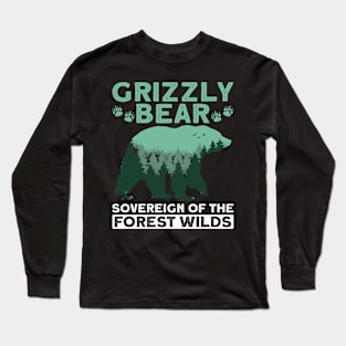 Grizzly Bear - Sovereign of the Forest Wilds - Grizzly Bear Long Sleeve T-Shirt